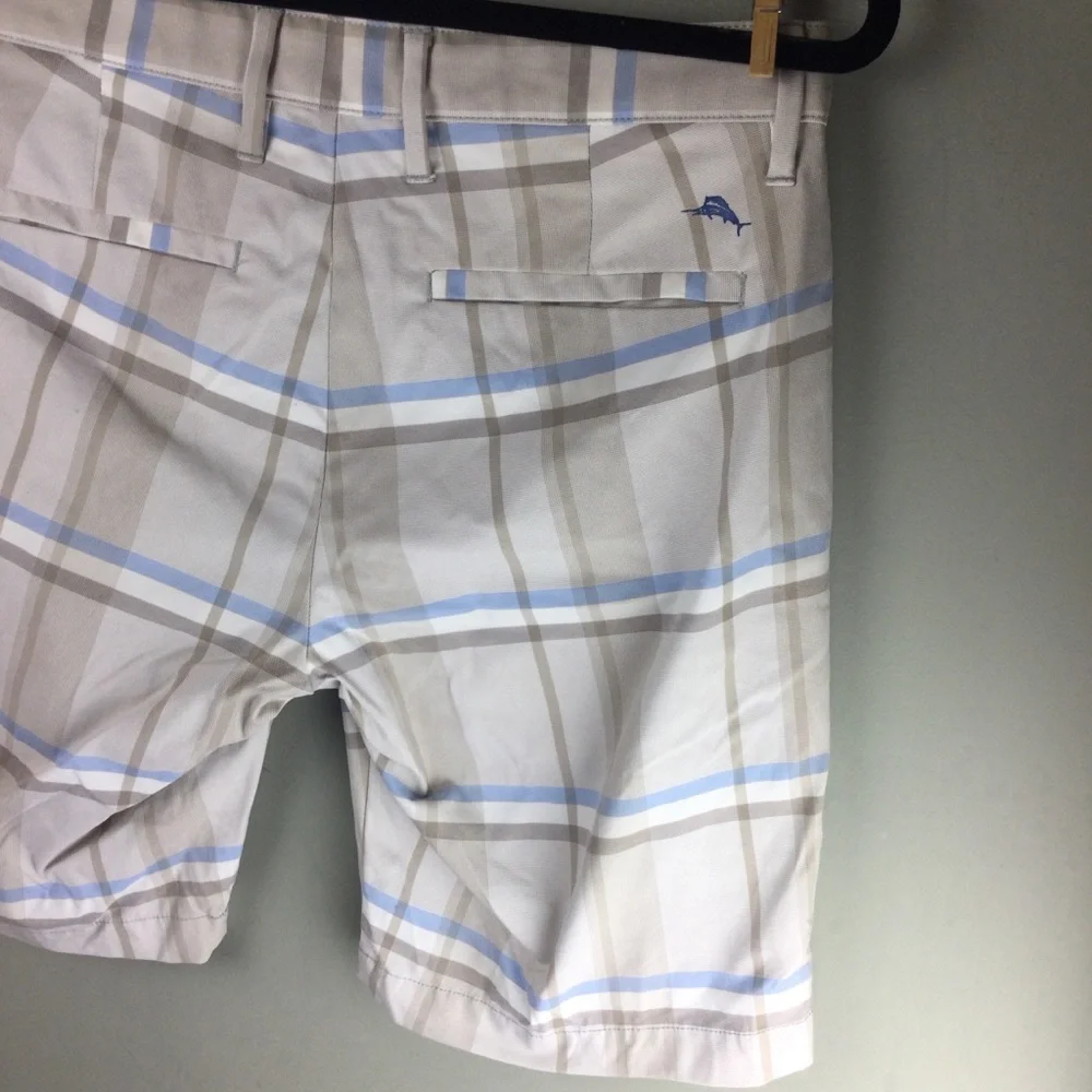 Tommy Bahama Chip Shot Plaid 10” Stretch Performance Golf Shorts Size 30